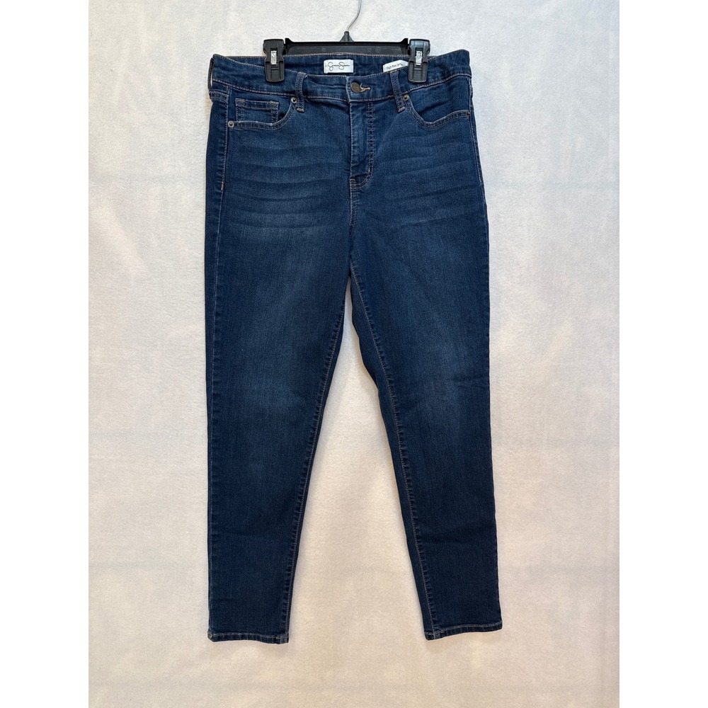 Jessica Simpson Womens Dark Wash High Rise Skinny Ankle Jeans Size 8